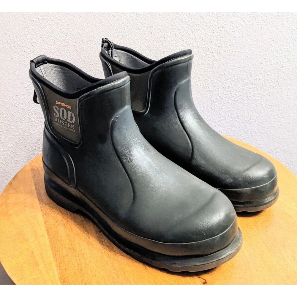 Dryshod Men's 9/9.5 Sodbuster Ankle Boots Green Waterproof Oil Slip Resistant